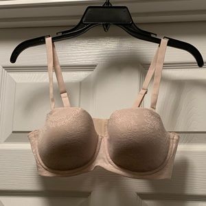 H & M Nude Lacy Balconette Bra